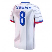 Camisa de Futebol França Aurelien Tchouameni #8 Equipamento Secundário Europeu 2024 Manga Curta